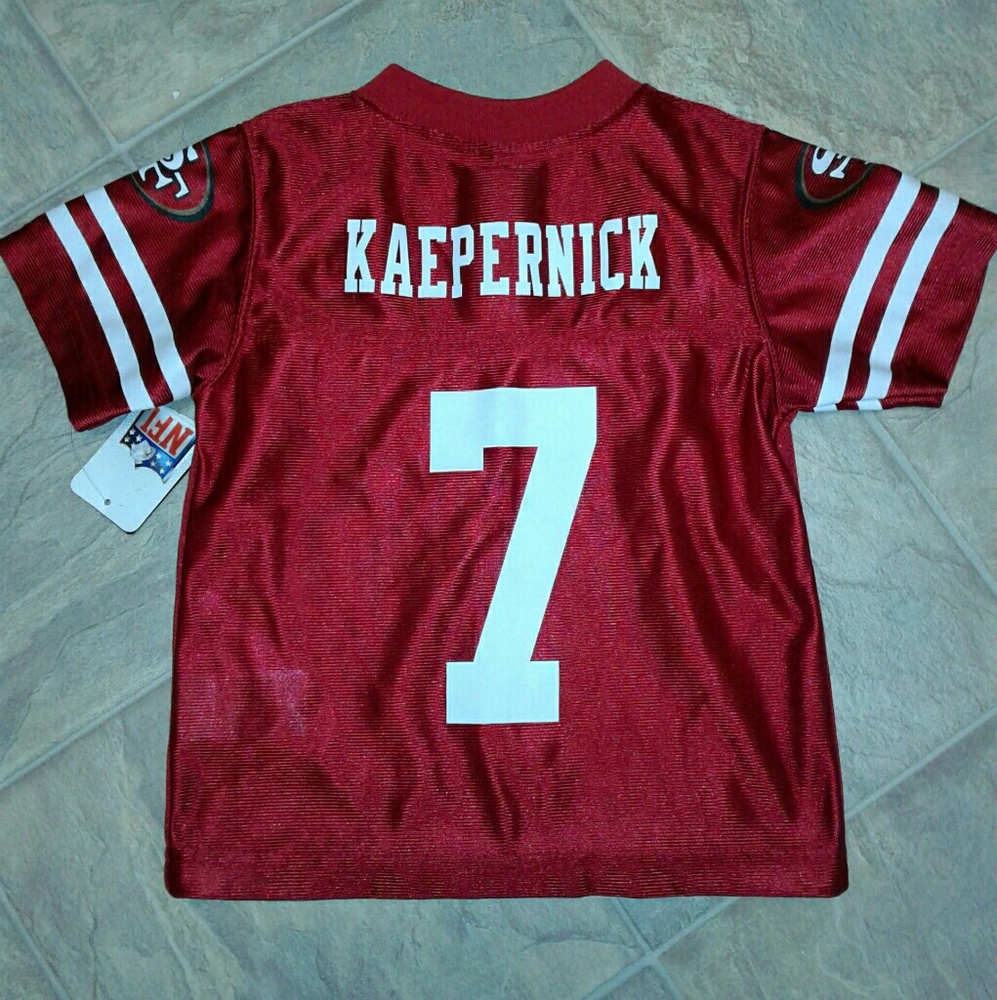 kaepernick jersy size: 2T kids