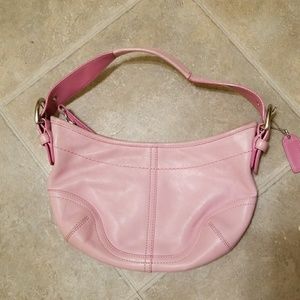 Coach Soho Hobo Pink all leather bag.