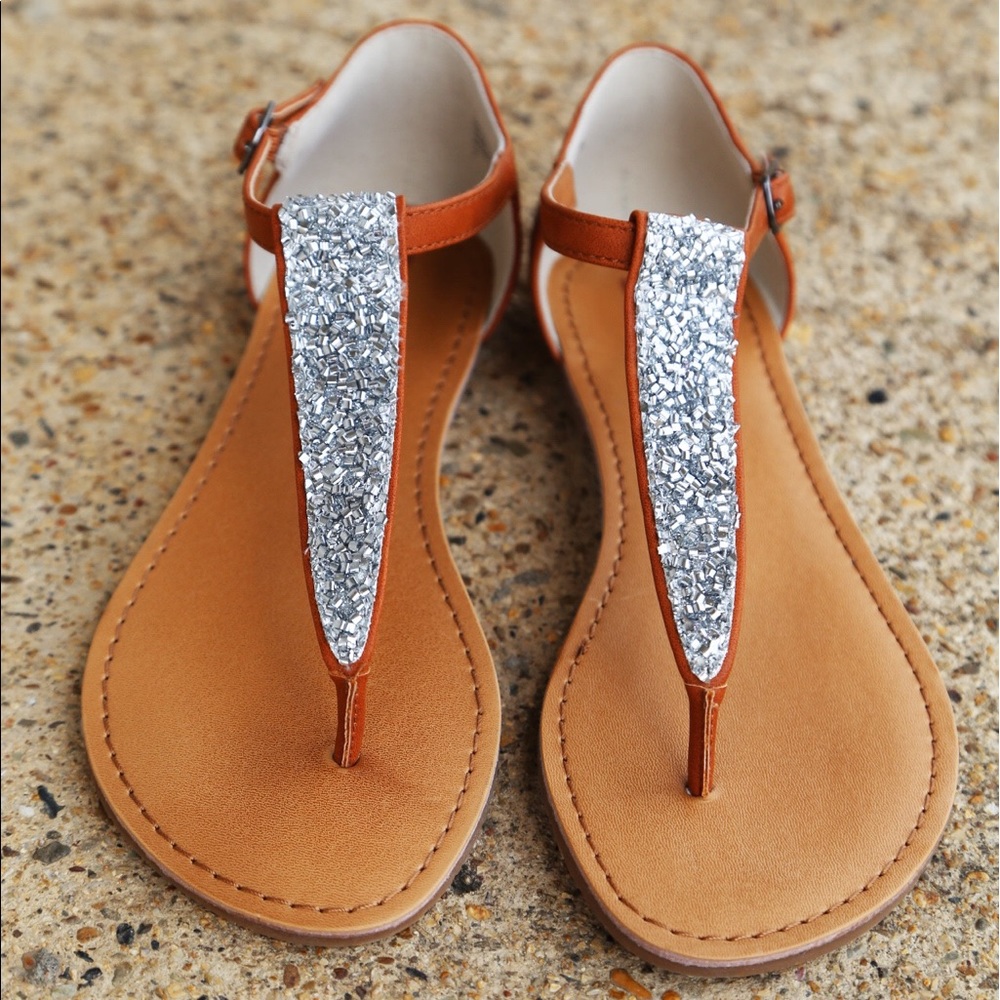 Glitter Encrusted T-Strap Sandal - Picture 6 of 8