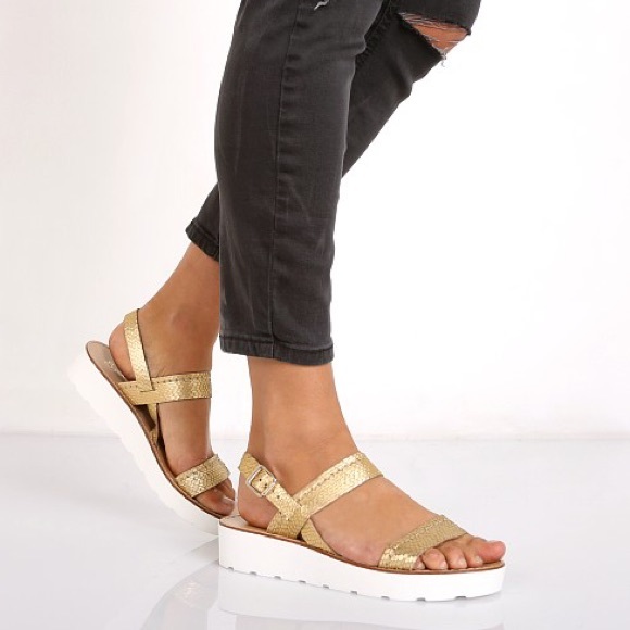 Free People Shoes - Gold Gladiator Sandals