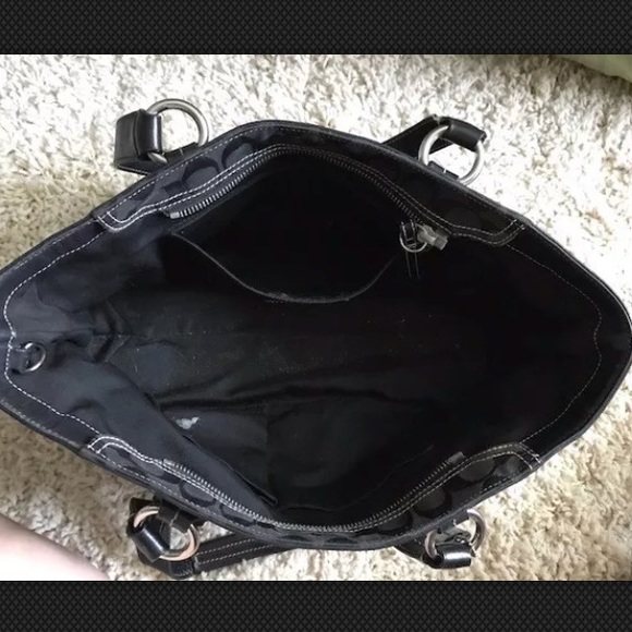 COACH LARGE SOHO BLACK SIGNATURE C BRAIDED SATCHEL - Picture 6 of 8