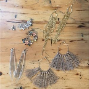 Lot of 5 Earrings Anthropologie Banana Republic