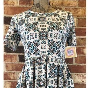 Lularoe Amelia Dress Butterfly Folk Print