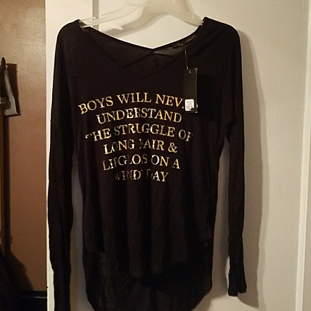 Womans black High Low Top