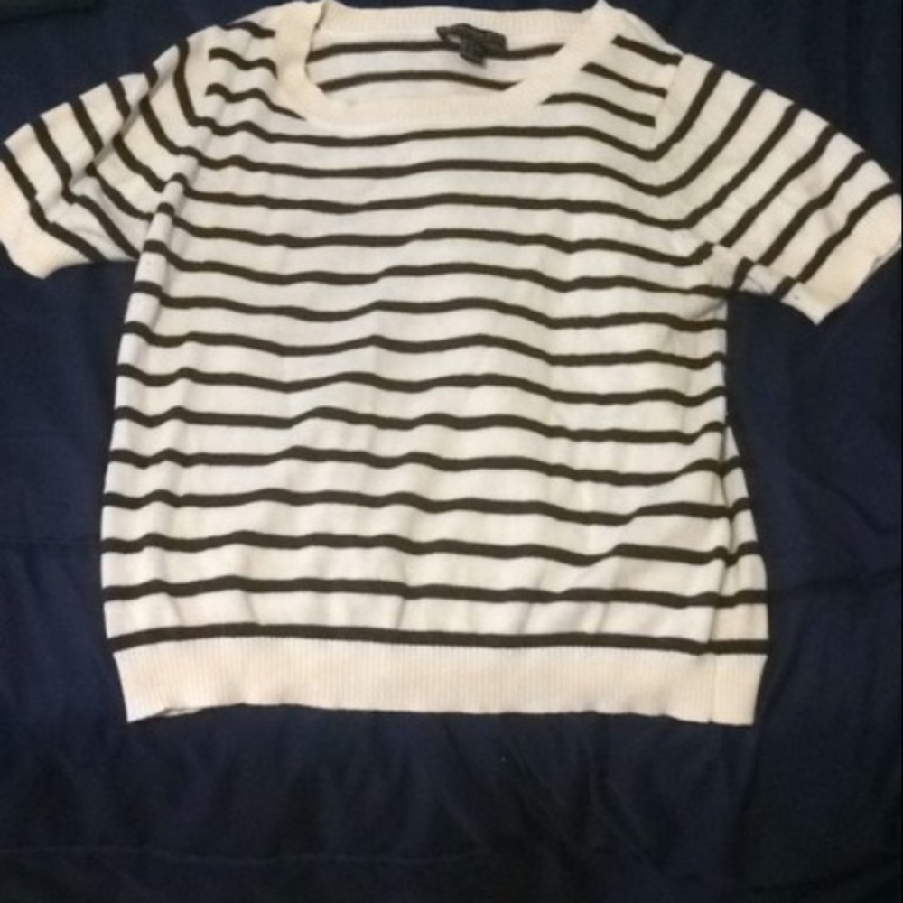 Forever 21 Black And White Striped Shirt