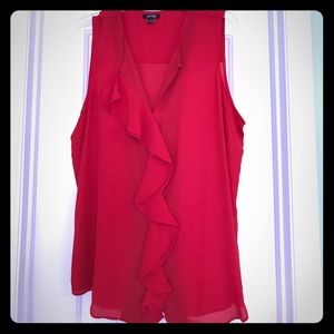 Flowy, flattering red blouse