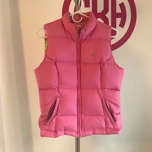 Lilly Pulitzer Pink Puffer Vest