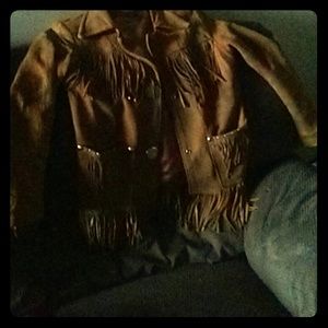 Leather suede jacket