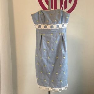 Lilly Pulitzer Strapless Seersucker Dress
