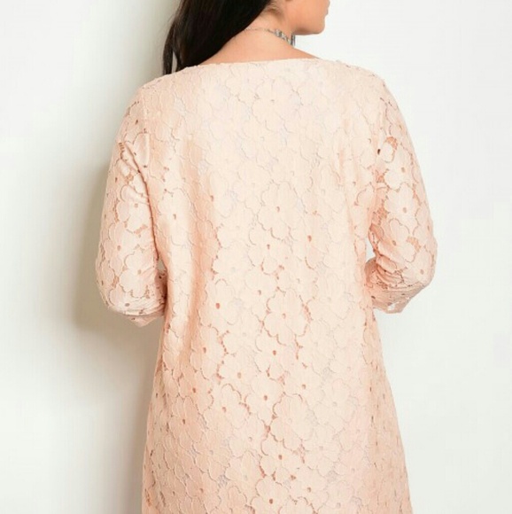 Peach Plus Size Dress - Picture 2 of 3