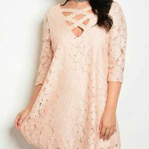 Peach Plus Size Dress