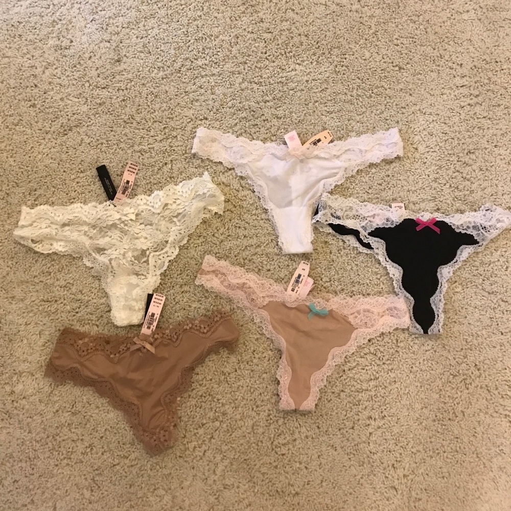 Victoria's Secret Thongs NWT - 4 Small 1 XS