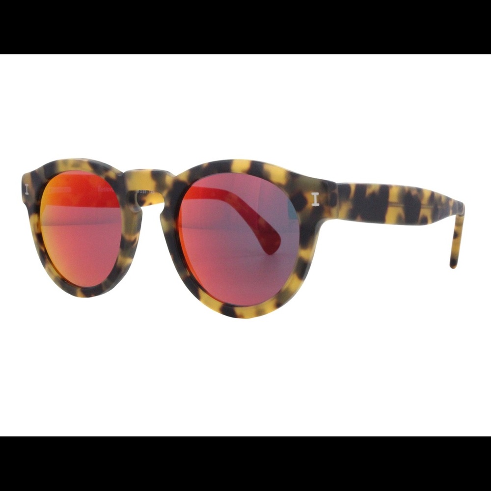 Illesteva Leonard Tortoise/ Red Mirror Sunglasses