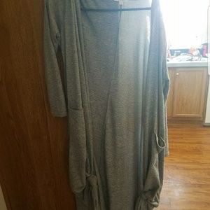 Grey LULAROE Sarah cardigan duster medium