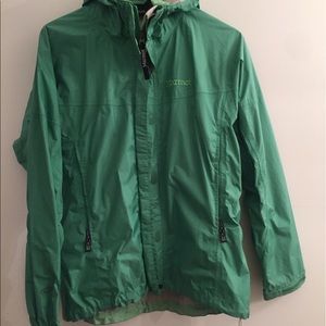 Green Marmot Rain Coat Shell with Hood