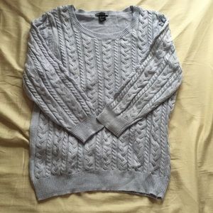 •H&M• Light Blue Cable Knit Sweater