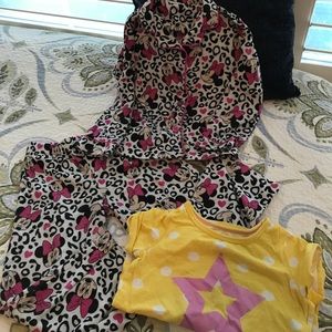 Minnie Mouse cheetah print pj with bonus!