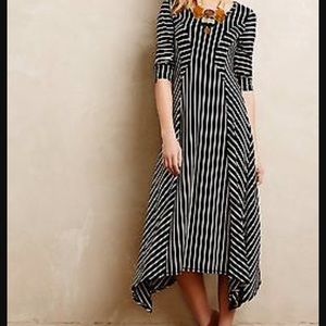 Midnight blue & white stripped Anthropology dress