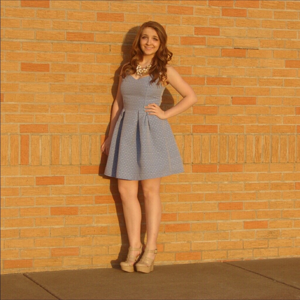 Periwinkle Blue Fit & Flare Dress Size Small