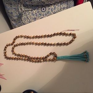 beaded tassel necklace