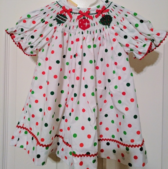 ** SOLD ** Southern Sunshine Kids Christmas Smock - Picture 1 of 5