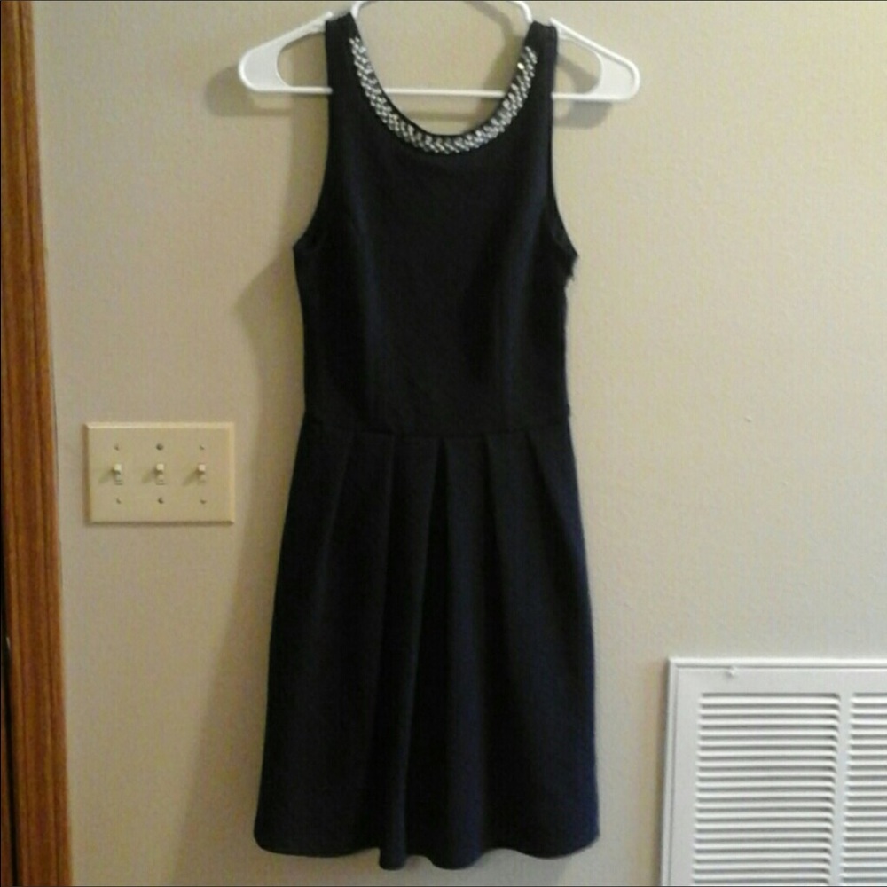Navy Blue Bow Back Dress Size Small