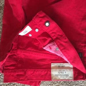 Abercrombie red skinny jeans