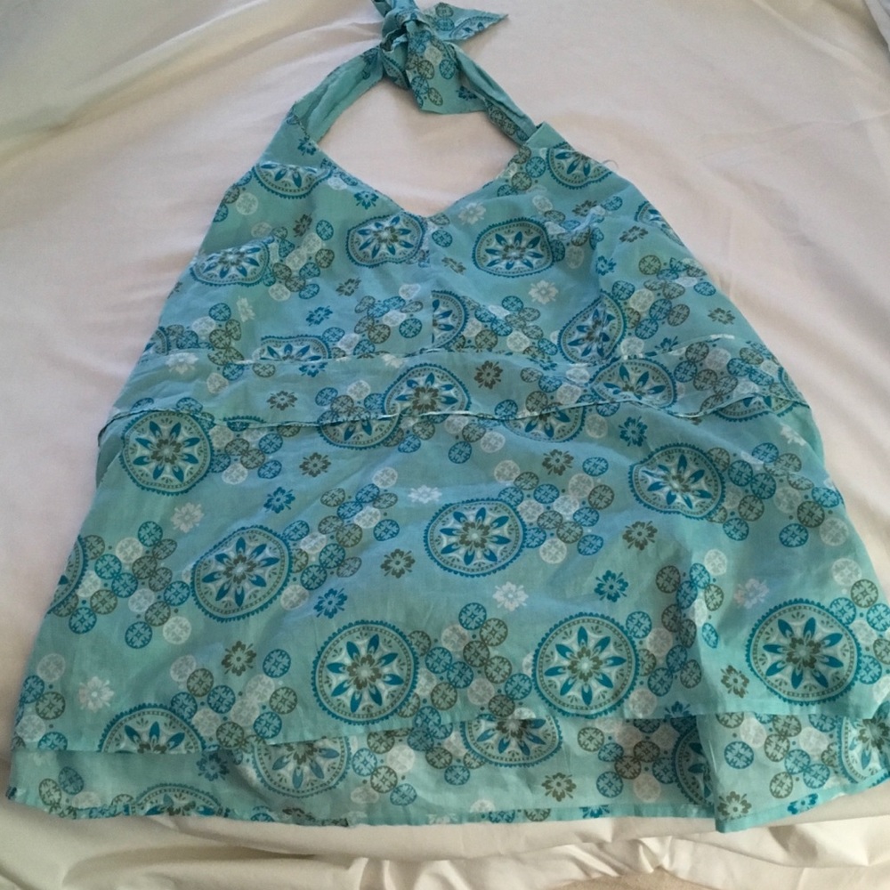 Blue halter top