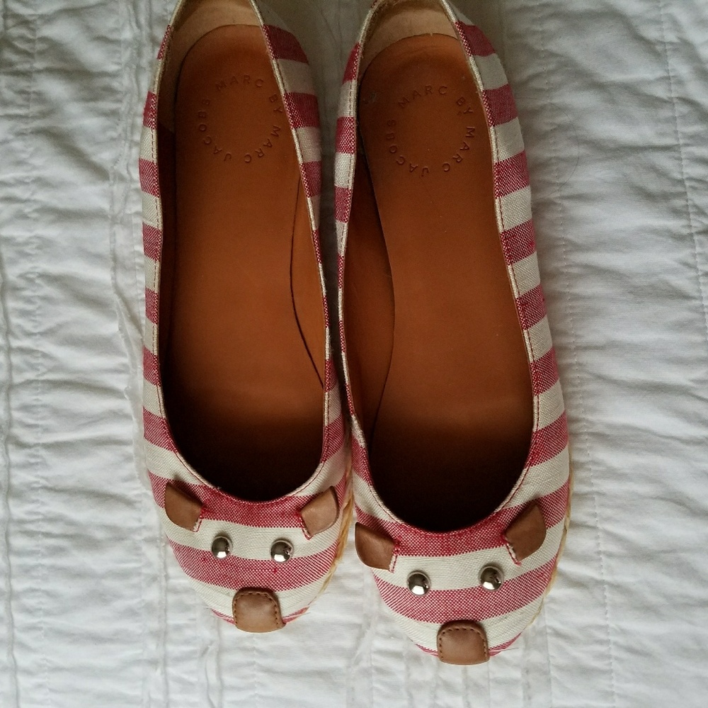 Marc by Marc Jacobs Mouse Striped Platform Flats
