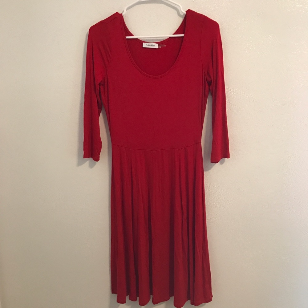 Calvin Klein red dress