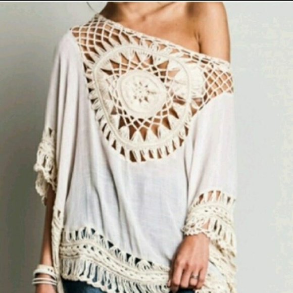 Hi hi crochet oversized top sexy - Picture 1 of 3