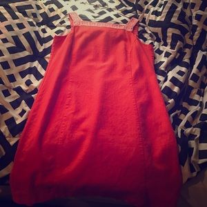 Red orange dress