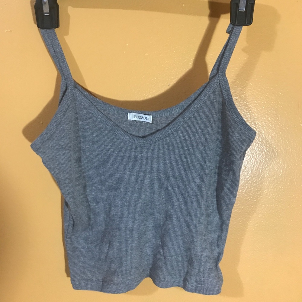Grey Crop Top