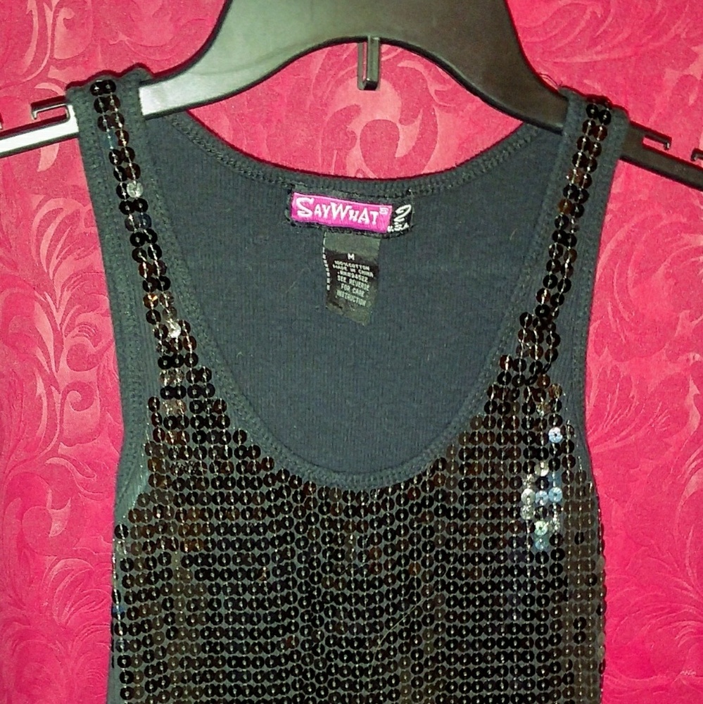 Black tank top