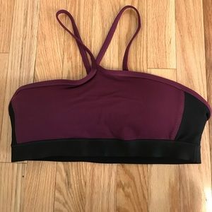 Size Medium wine and black bra from Athleta