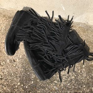 Black Summer Festival Moccasin Fringe boOOTS!!!