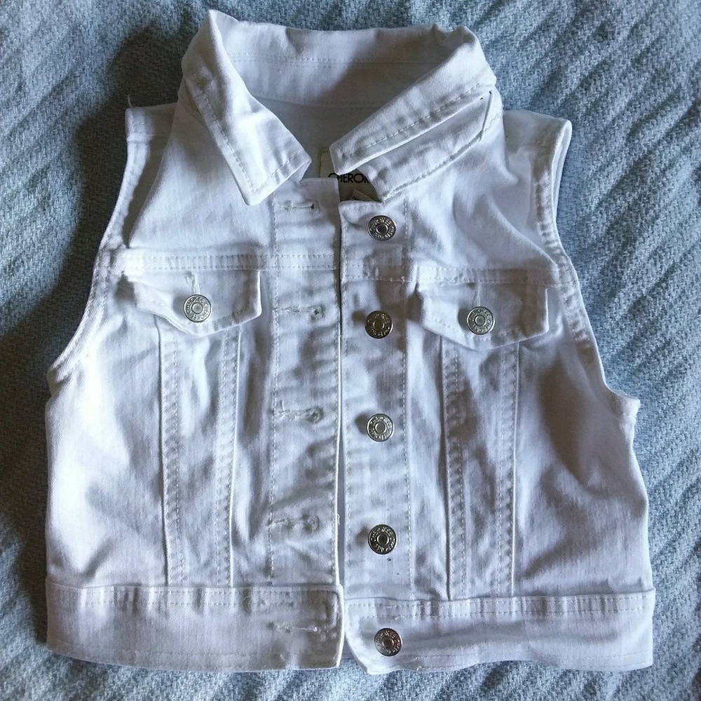 White Denim Vest
