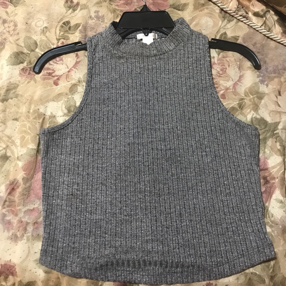 Gray Crop Top