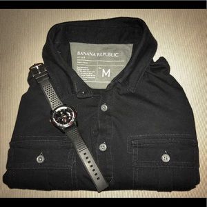 Men's Banana Republic Black Polo