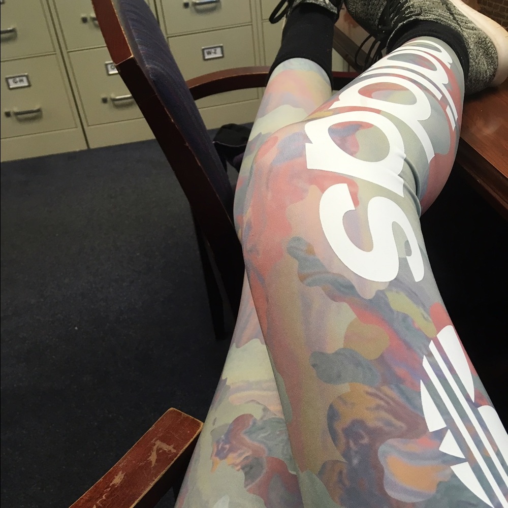 Adidas pastel camo leggings