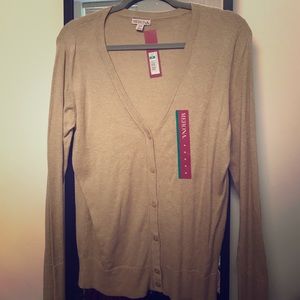 Camel/Tan Merona Cardigan, Size M, NWT