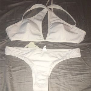 White bikini set