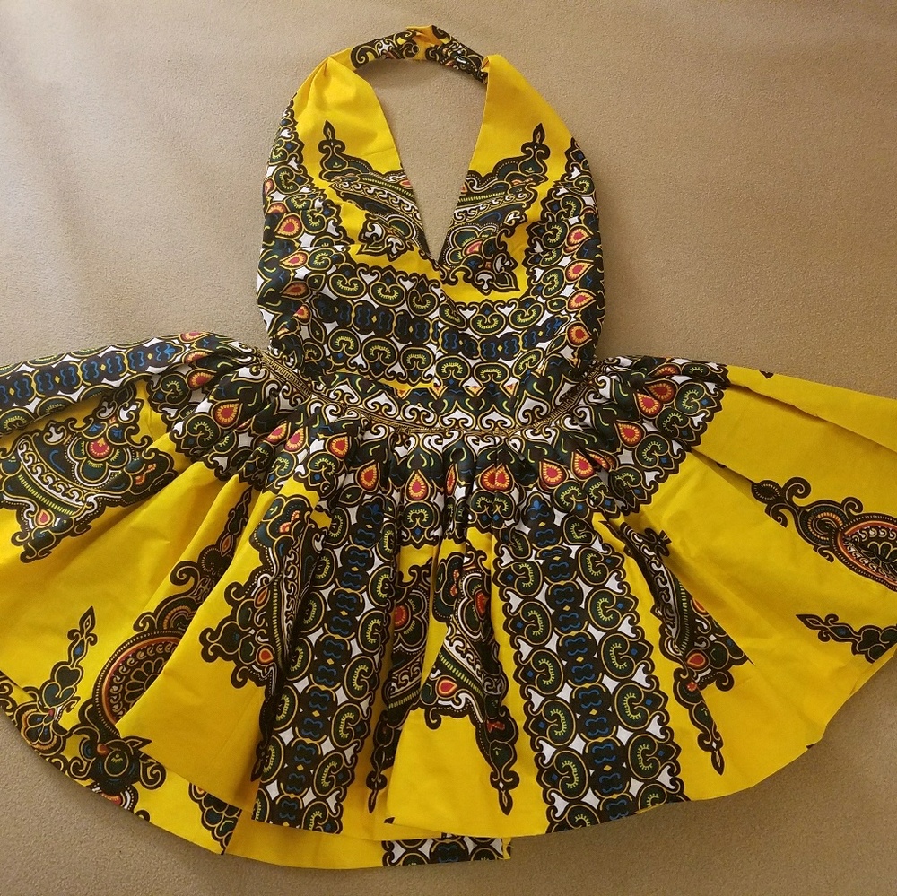 Dashiki Print Halter Top