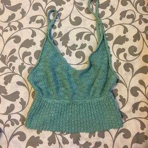 Blue crop top