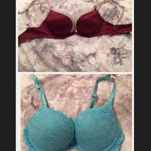Two Barely worn push up bras Aerie