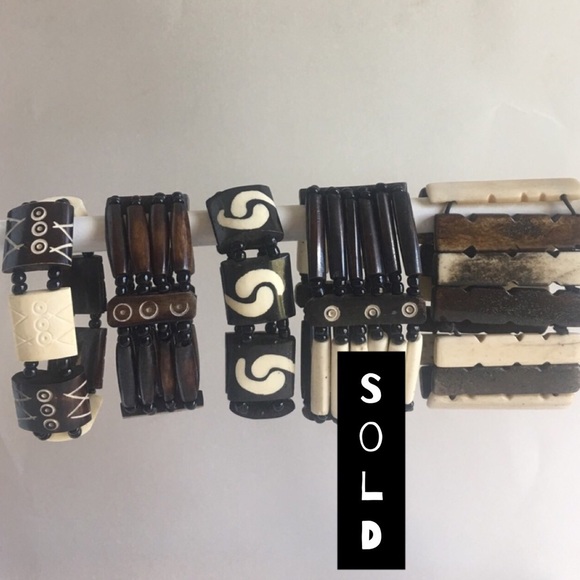 Gorgeous African Handcarved Bracelets - Picture 2 of 6