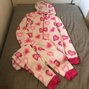 Cute fuzzy pajama one piece