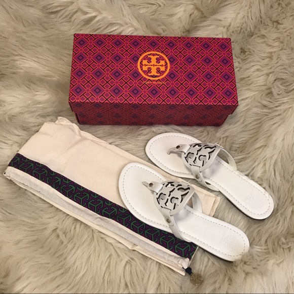 BNIB Tory Burch Miller Sandals in 'bleach' - Picture 2 of 5