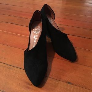 Jeffrey Campbell black suede wedges