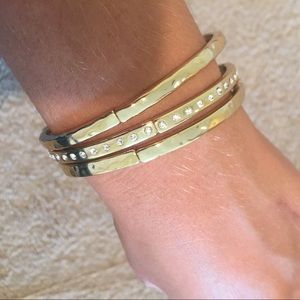 Three gold bangles